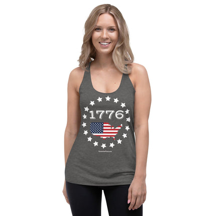 1776 Women's Racerback Tank - Trump Tees