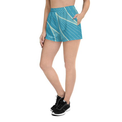 Abstract Blue Women’s Athletic Shorts - Trump Tees