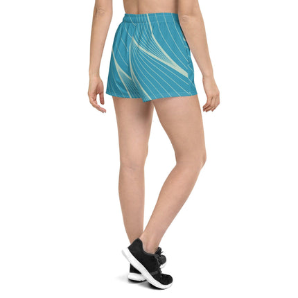 Abstract Blue Women’s Athletic Shorts - Trump Tees