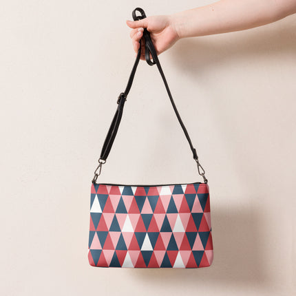 Pink Geometric Crossbody Bag