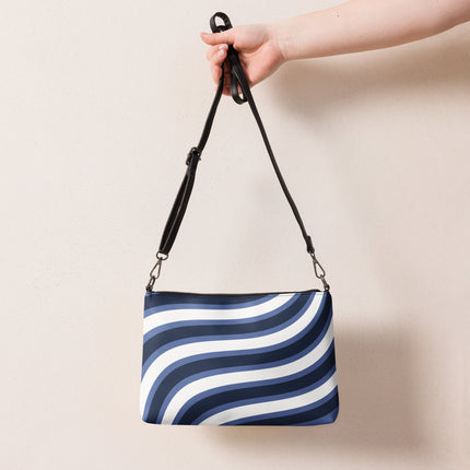 Blue & White Waves Crossbody Bag