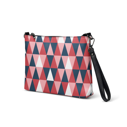 Pink Geometric Crossbody Bag