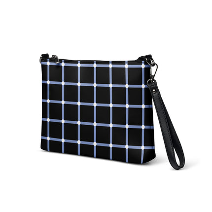 Blue Geometric Crossbody Bag