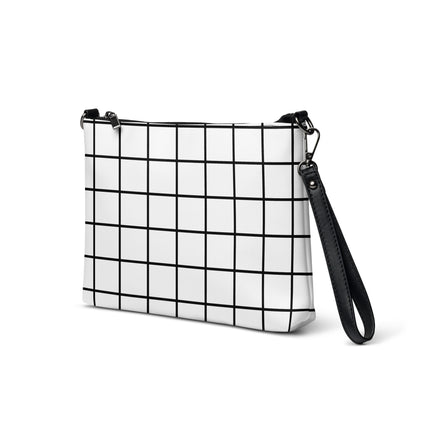 White Geometric Crossbody Bag