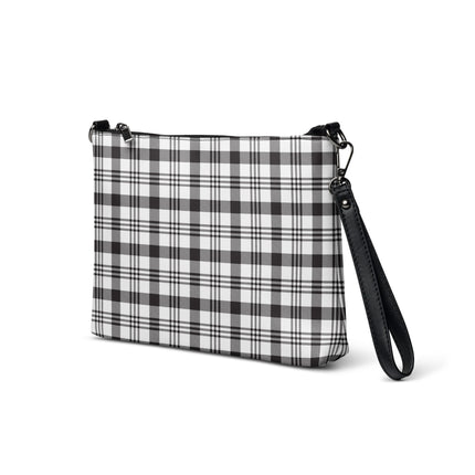 Black & White Plaid Crossbody Bag