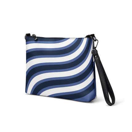 Blue & White Waves Crossbody Bag