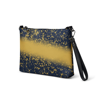 Navy & Gold Splatter Crossbody Bag