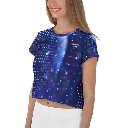 Blue Disco Crop Tee - Trump Tees