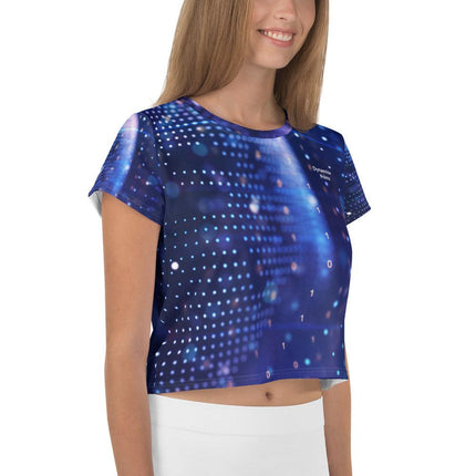 Blue Disco Crop Tee - Trump Tees