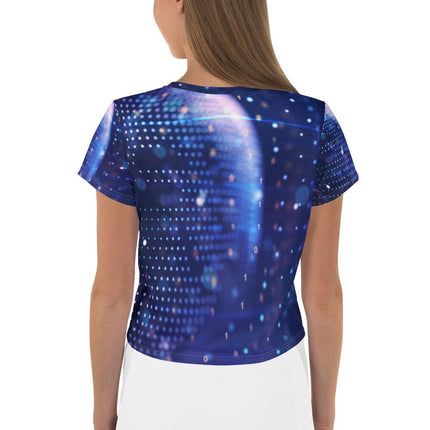 Blue Disco Crop Tee - Trump Tees