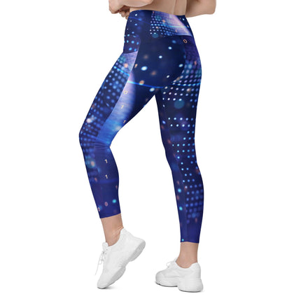 Blue Disco Leggings With Pockets - Trump Tees