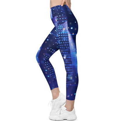 Blue Disco Leggings With Pockets - Trump Tees