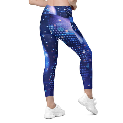 Blue Disco Leggings With Pockets - Trump Tees