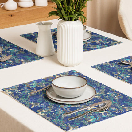 Blue Flowers Placemat Set - Trump Tees