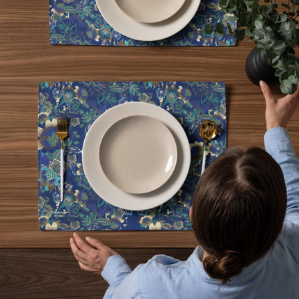 Blue Flowers Placemat Set - Trump Tees