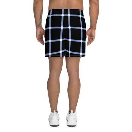 Blue Geometric Men's Athletic Long Shorts - Trump Tees