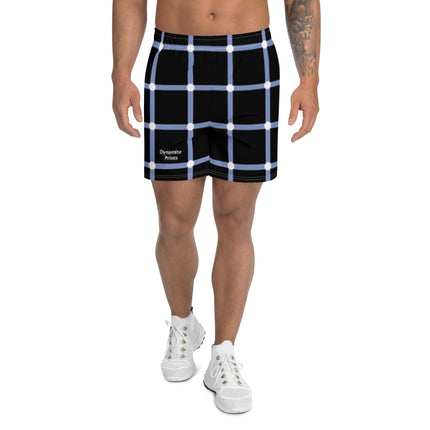 Blue Geometric Men's Athletic Long Shorts - Trump Tees