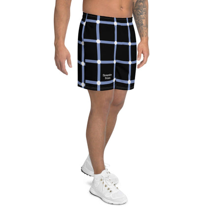 Blue Geometric Men's Athletic Long Shorts - Trump Tees