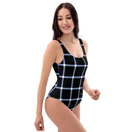 Blue Geometric Women's One - Piece Swimsuit - Trump Tees