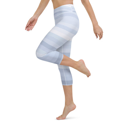 Blue Lines Yoga Capri Leggings - Trump Tees