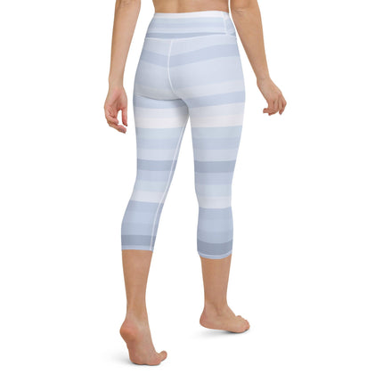 Blue Lines Yoga Capri Leggings - Trump Tees