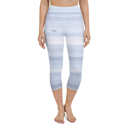 Blue Lines Yoga Capri Leggings - Trump Tees