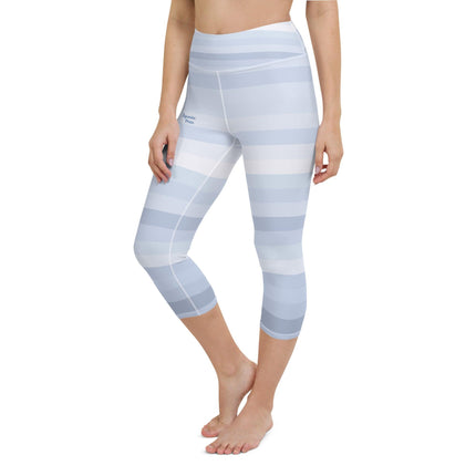 Blue Lines Yoga Capri Leggings - Trump Tees