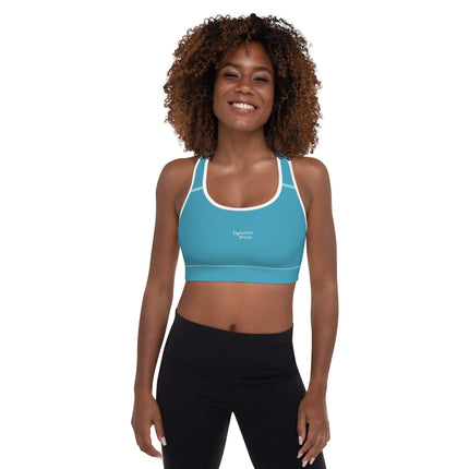 Blue Padded Sports Bra - Trump Tees