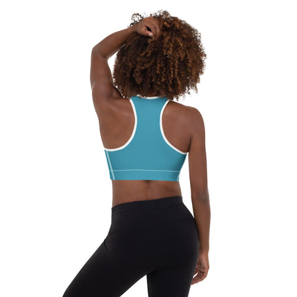 Blue Padded Sports Bra - Trump Tees