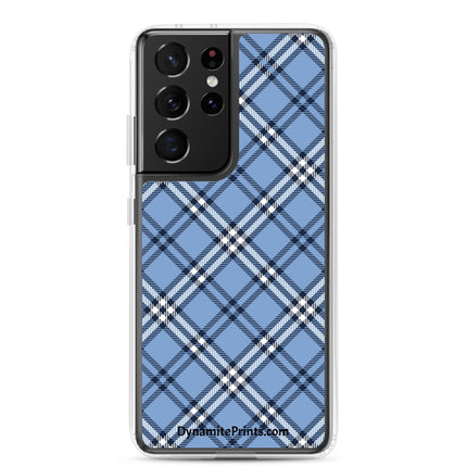 Blue Plaid Clear Case for Samsung® - Trump Tees