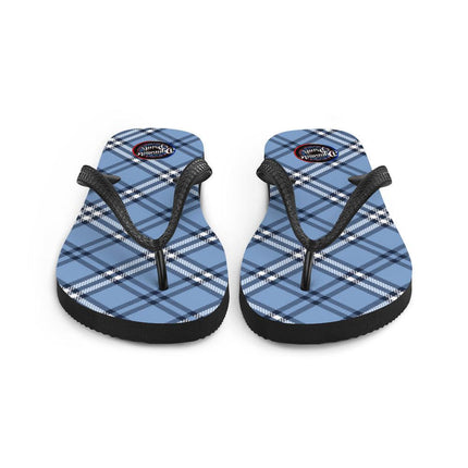 Blue Plaid Flip - Flops - Trump Tees