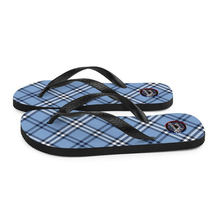 Blue Plaid Flip - Flops - Trump Tees