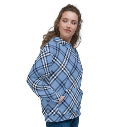 Blue Plaid Unisex Hoodie - Trump Tees