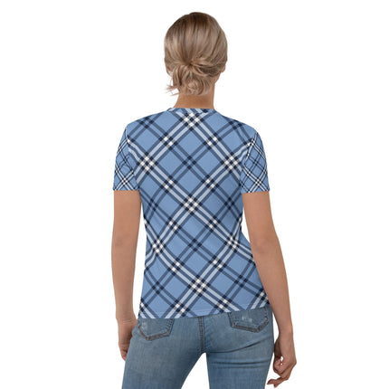 Blue Plaid Women's shirt - Trump Tees