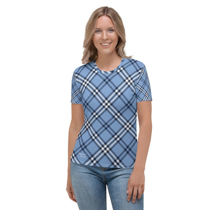 Blue Plaid Women's shirt - Trump Tees