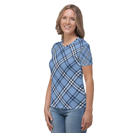 Blue Plaid Women's shirt - Trump Tees