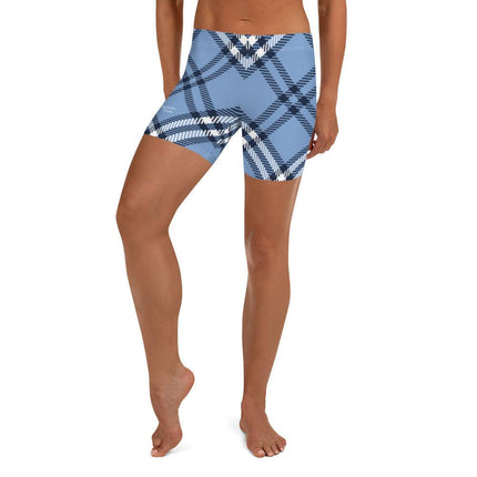 Blue Plaid Women's Shorts - Trump Tees