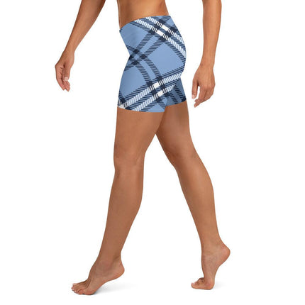 Blue Plaid Women's Shorts - Trump Tees