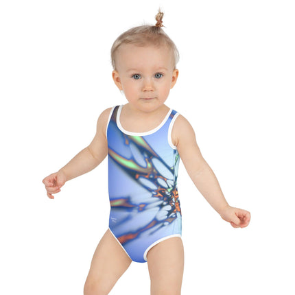 Blue Splatter Kids Swimsuit - Trump Tees