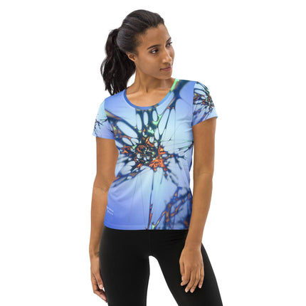 Blue Splatter Women's Athletic T-shirt - Trump Tees