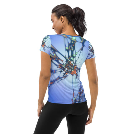 Blue Splatter Women's Athletic T-shirt - Trump Tees