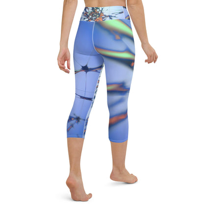 Blue Splatter Women's Yoga Capri Leggings - Trump Tees