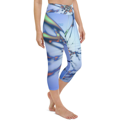 Blue Splatter Women's Yoga Capri Leggings - Trump Tees