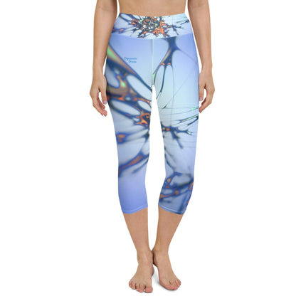 Blue Splatter Women's Yoga Capri Leggings - Trump Tees