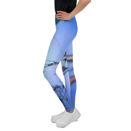 Blue Splatter Youth Leggings - Trump Tees