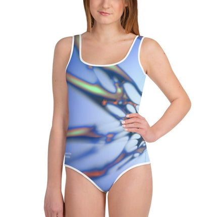 Blue Splatter Youth Swimsuit - Trump Tees