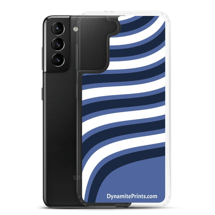 Blue & White Waves Clear Case for Samsung® - Trump Tees