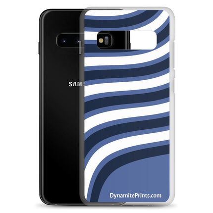 Blue & White Waves Clear Case for Samsung® - Trump Tees