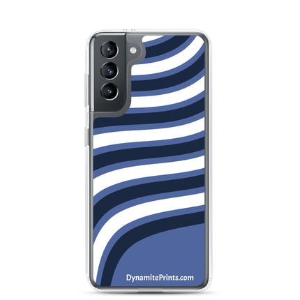 Blue & White Waves Clear Case for Samsung® - Trump Tees