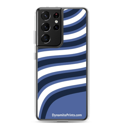 Blue & White Waves Clear Case for Samsung® - Trump Tees